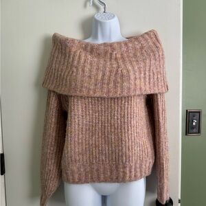 H&M Pink Off-Shoulder Sweater